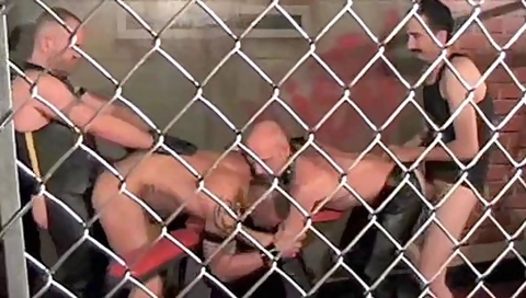 Leather-clad Hunks Fucking Each Others Asses