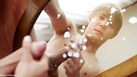 Noah Matous In Cums All Over His Own Perfect Reflection